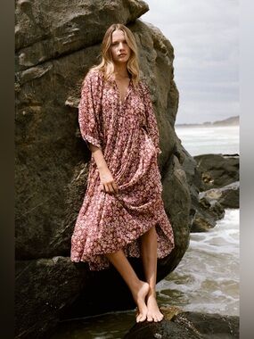 Daughters of India Kyra Midi Dress in Sumac